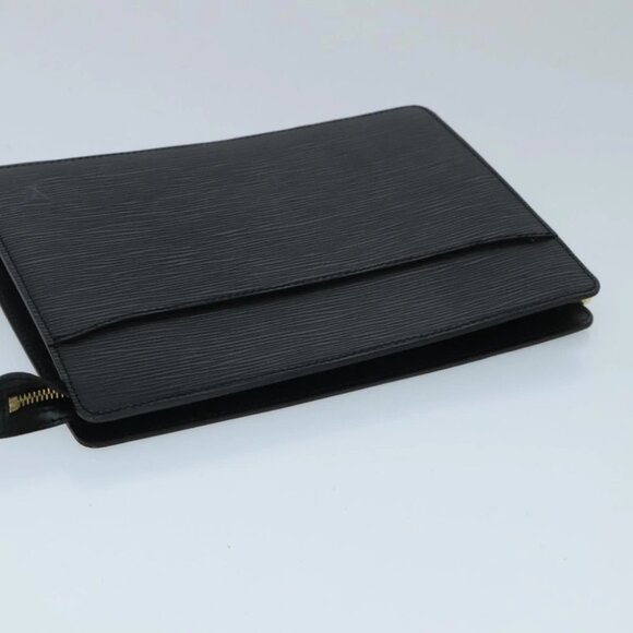 LOUIS VUITTON Epi Pochette Homme Clutch Bag Black Noir - Picture 5 of 15